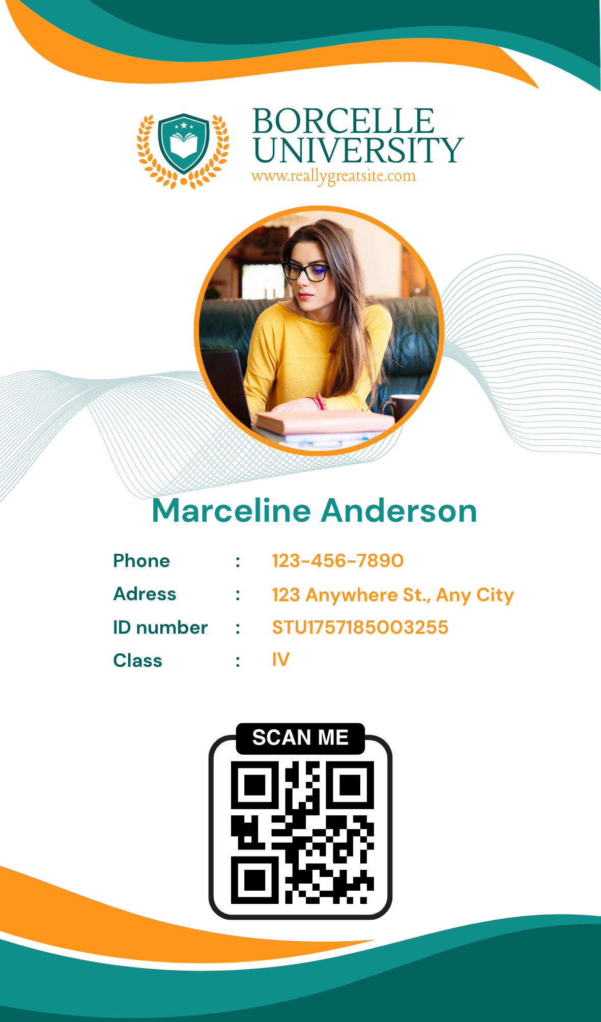 Student ID Card with QR Code